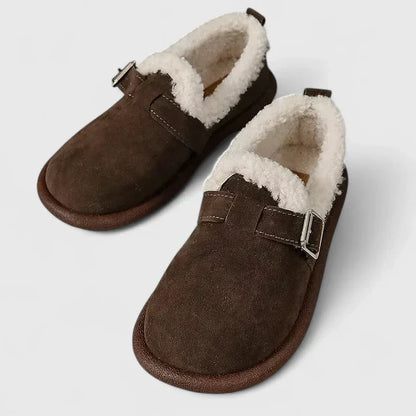 Valentynah | Zapatillas de Invierno con Forro de Peluche y Hebilla